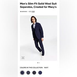 Men’s Navy Bar111 Suit